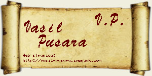 Vasil Pušara vizit kartica